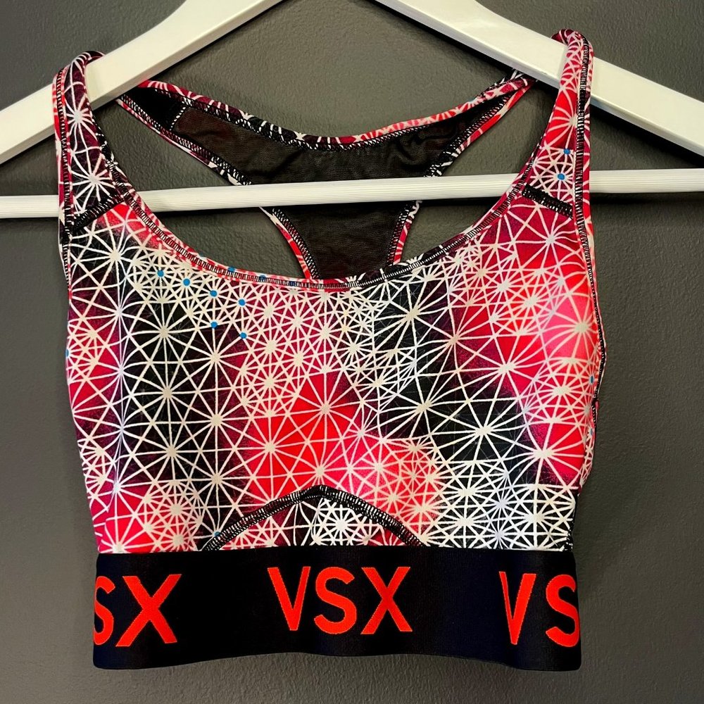 2 Victoria’s Secret VSX Low Impact Multi Patterned Sports Bra - Picture 2 of 7